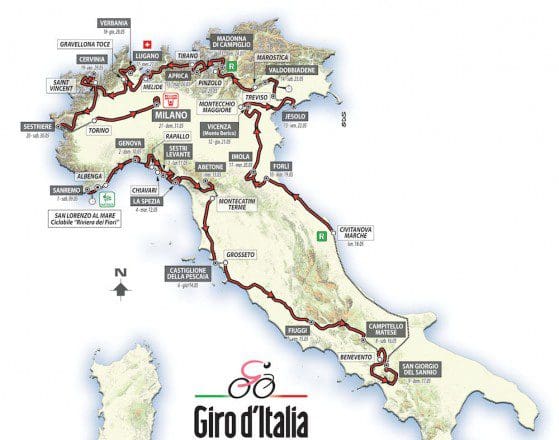 Giro d'Italia 2015 Route