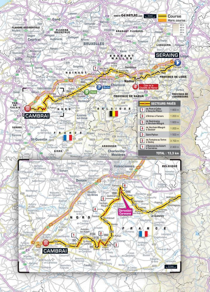 2015 Tour de France Stage 4 Route Map