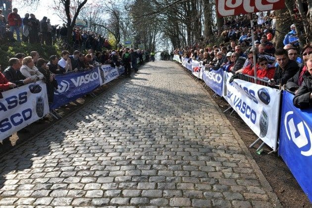 The top of the Kemmelberg Gent Wevelgem Cyclo