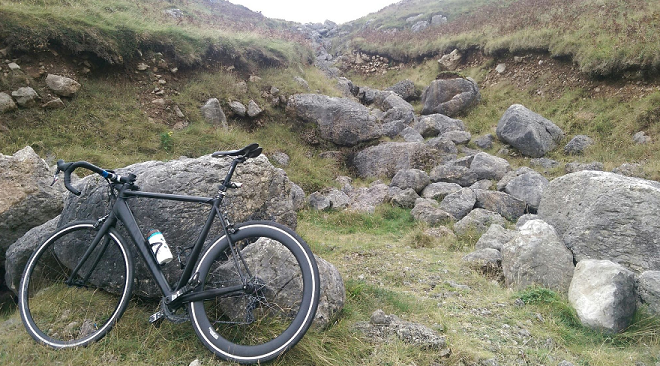 My bike somehow found its way into a 'Danger Keep Out' area...apparently there's some landslides here.