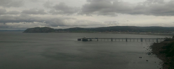 View of Llandudno Pier from the Great Orme Road
