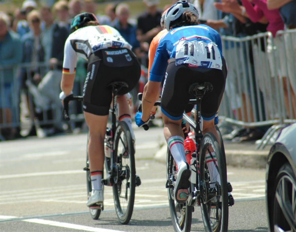Elena Cecchini racing at the 2019 European Championships