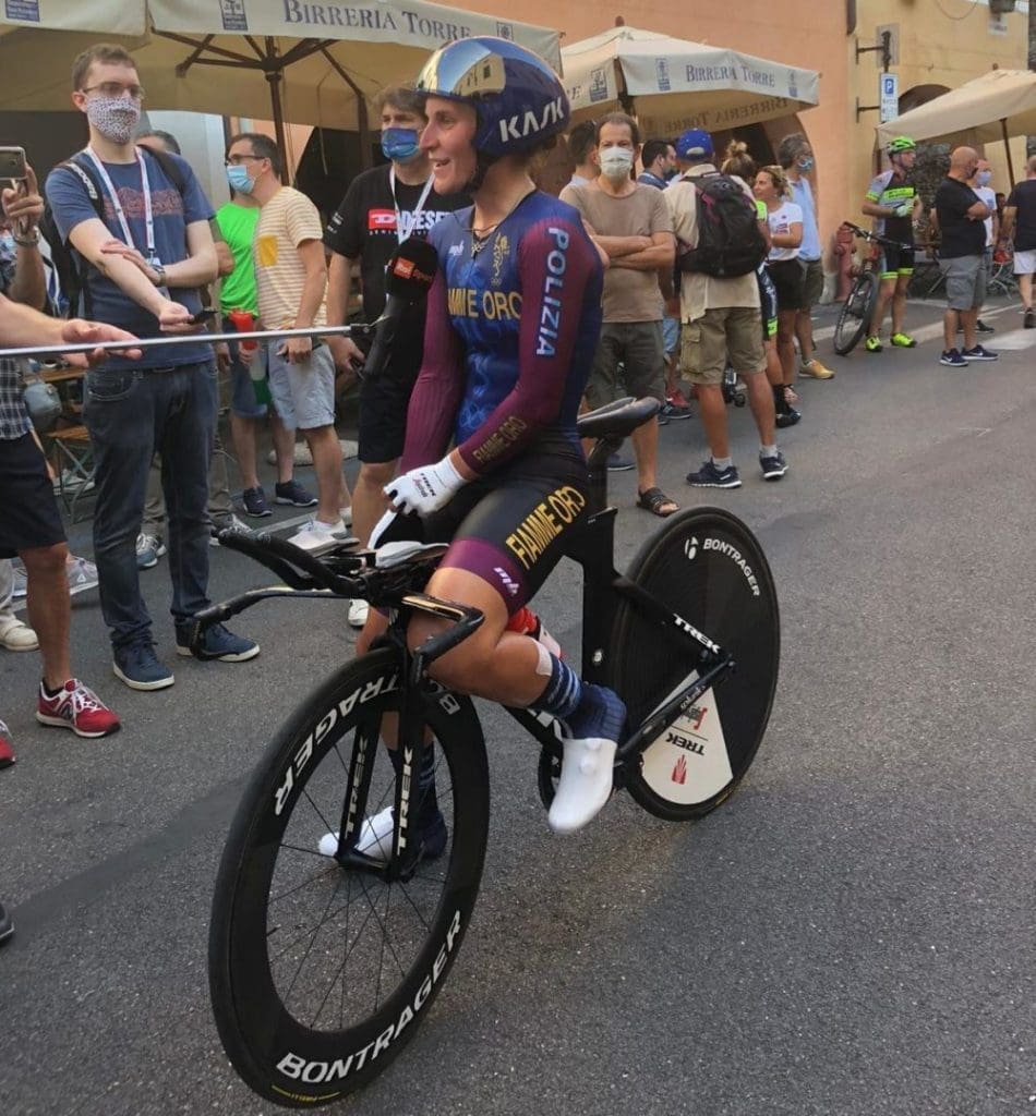 Elisa Longo Borghini wins fourth time trial championship