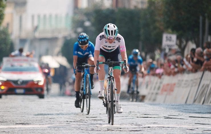 Mikayla Harvey still in the white jersey and fifth overall after Giro Rosa Stage 7