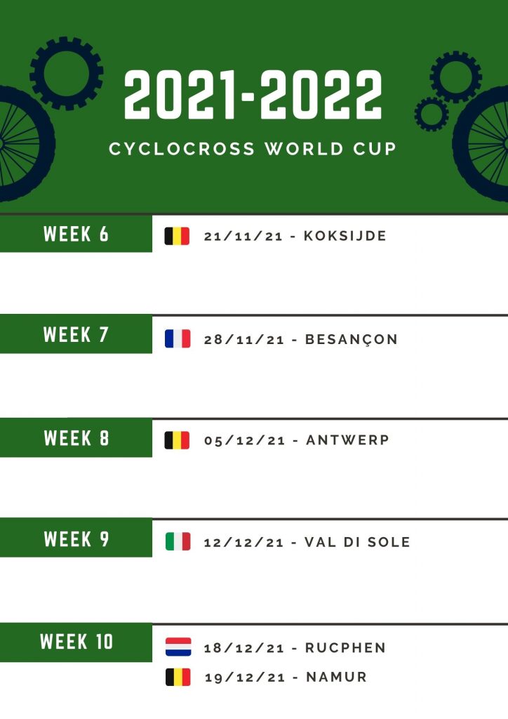 2021 Cyclocross World Cup Calendar 2