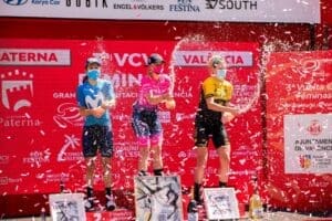 Vuelta CV Feminas 2021 podium Consonni Guarischi Le Bail