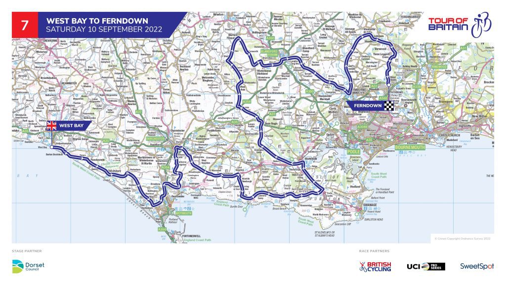tour of britain route 9th september 2022