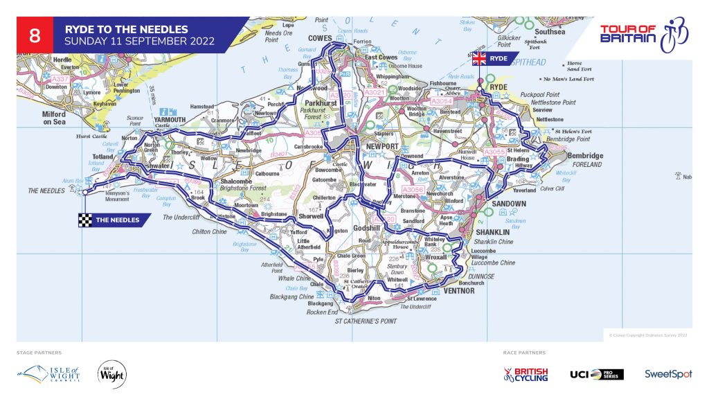 tour of britain route 9th september 2022