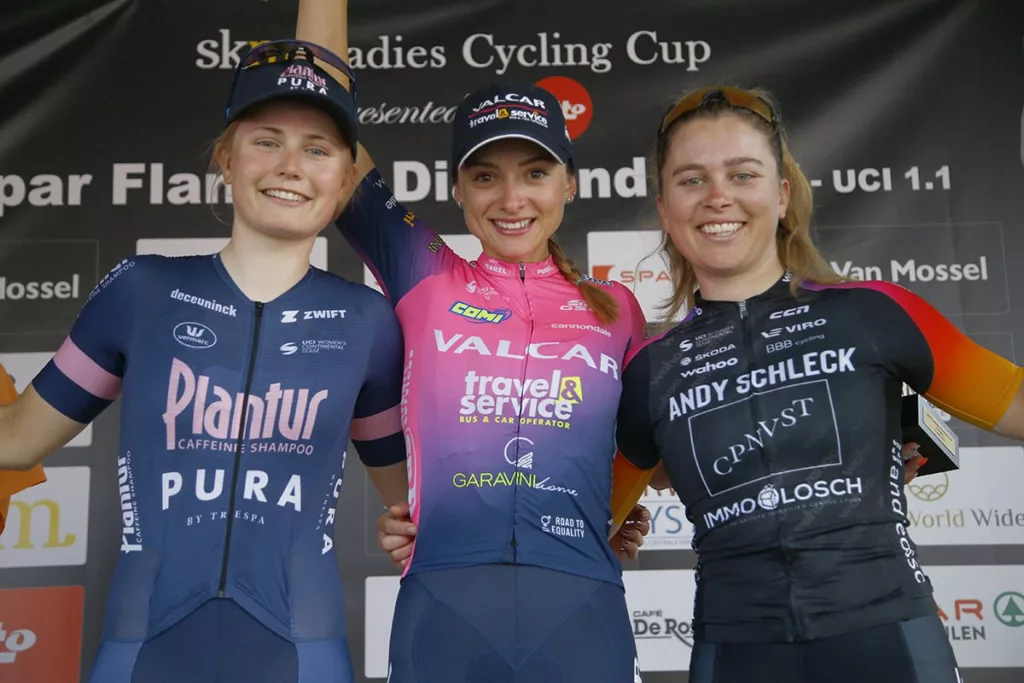 Chiara Consonni wins the SPAR Flanders Diamond Tour