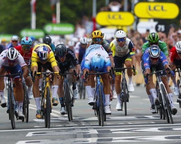 Van Aert second again as Groenewegen wins Tour de France Stage 3 in a ...