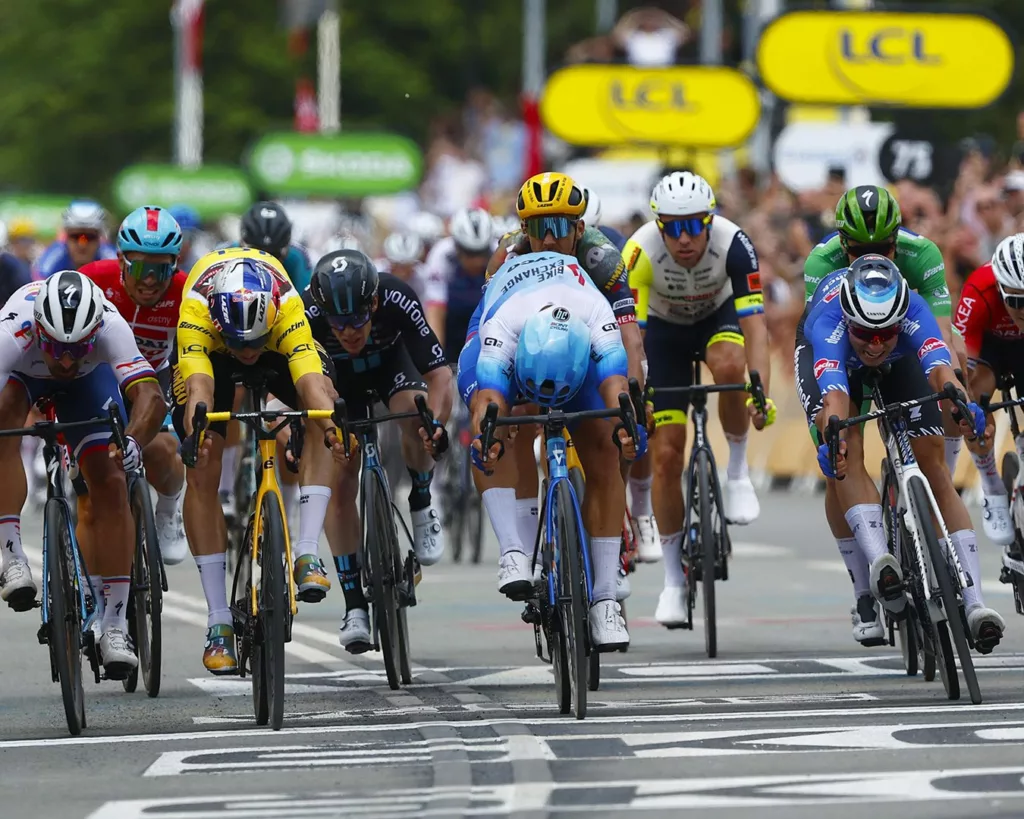 Van Aert second again as Groenewegen wins Tour de France Stage 3 in a photo finish