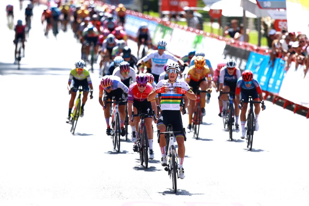 Annemiek van Vleuten wins the Ceratizit Challenge after the Giro and Tour, final stage won by Balsamo