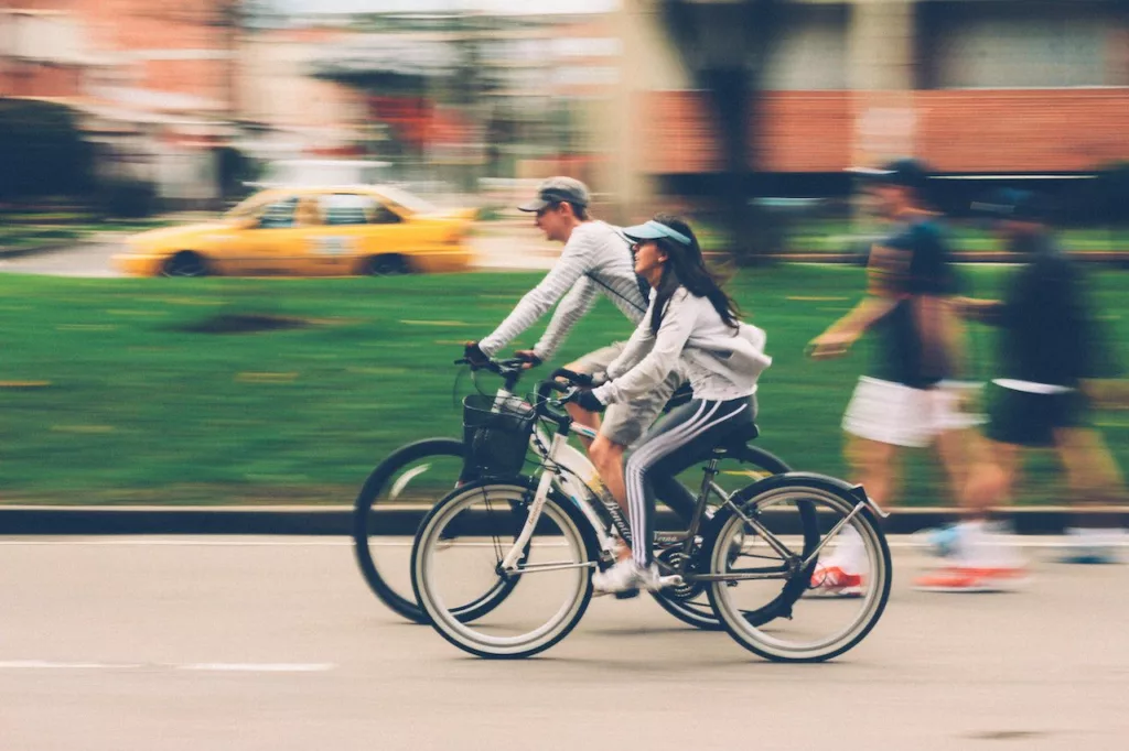 city cycling cyclists bike
