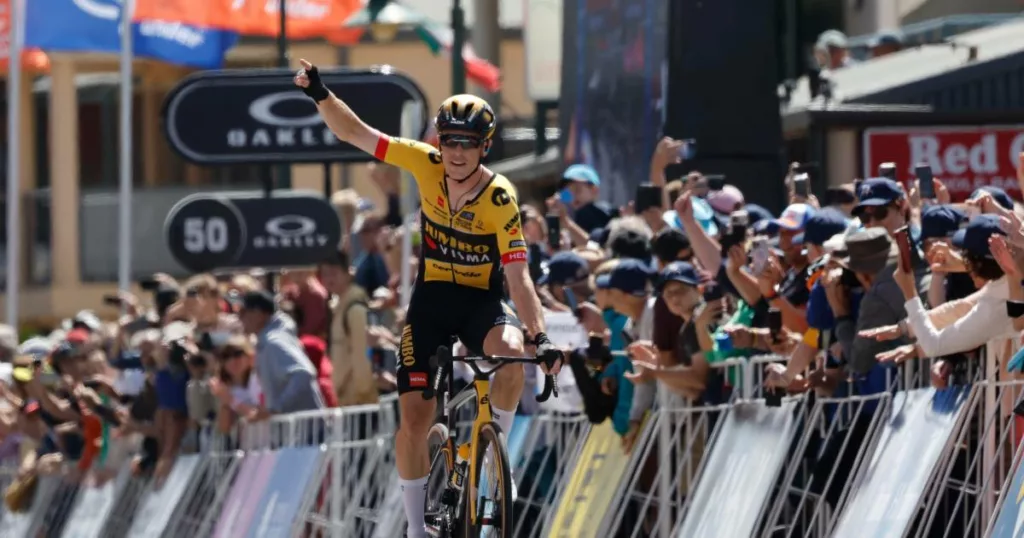 Rohan Dennis wins stage two of Tour Down Under & race lead