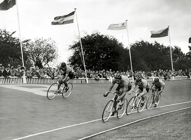 Herne Hill Velodrome in use during the 1948 Olympic Games