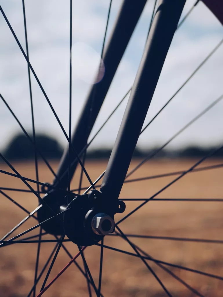 black bicycle tire