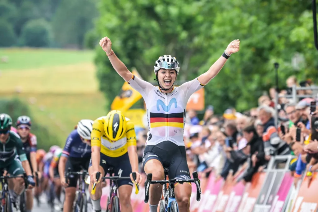 Liane Lippert outsprints Lotte Kopecky to win stage two of Tour de France Femmes Liane Lippert outsprints Lotte Kopecky to win stage two of Tour de France Femmes