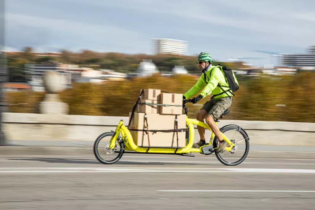 cargo bike yellow
