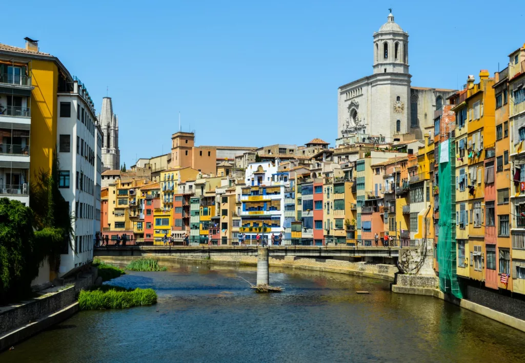 assorted-color buildings under clear blue sky girona