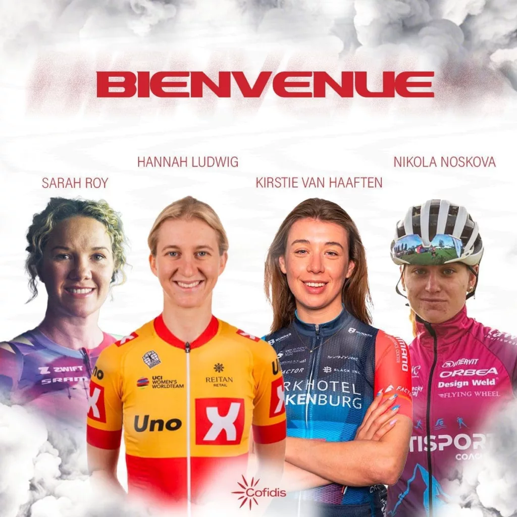 Cofidis confirms its 2024 line-up with 6 new signings Cofidis confirms its 2024 line-up with 6 new signings