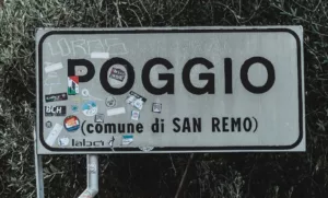 Poggio Milan San Remo Sign