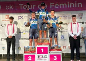 2024 Tour de Feminin Stage 1 podium