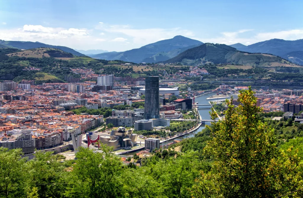 Bilbao buildings near trees