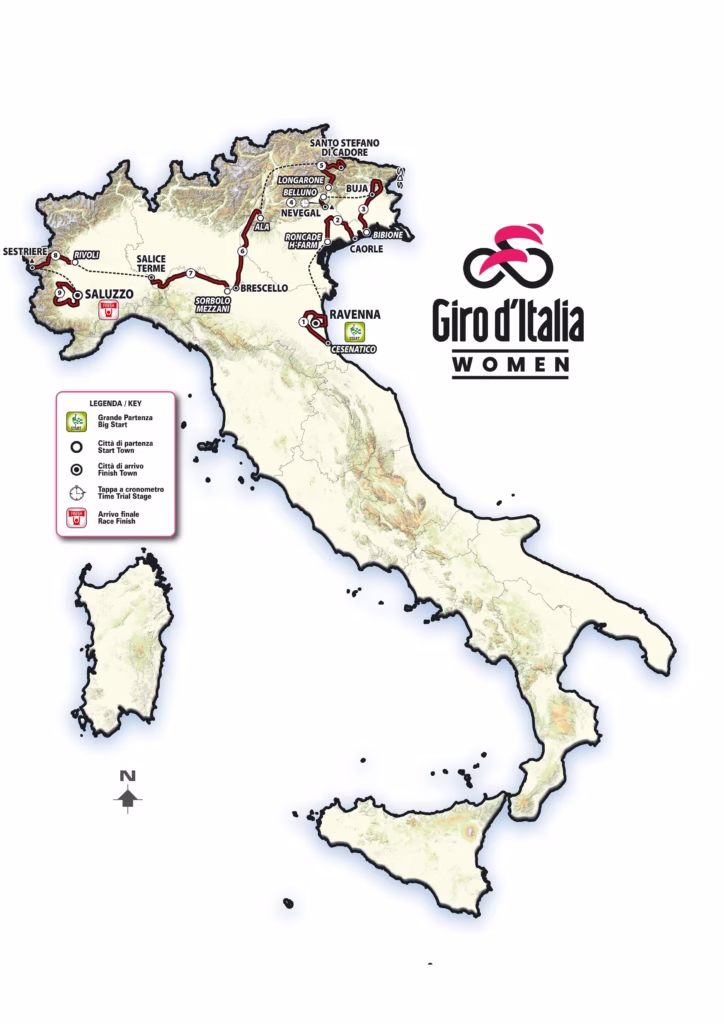 giro women 2026 route map