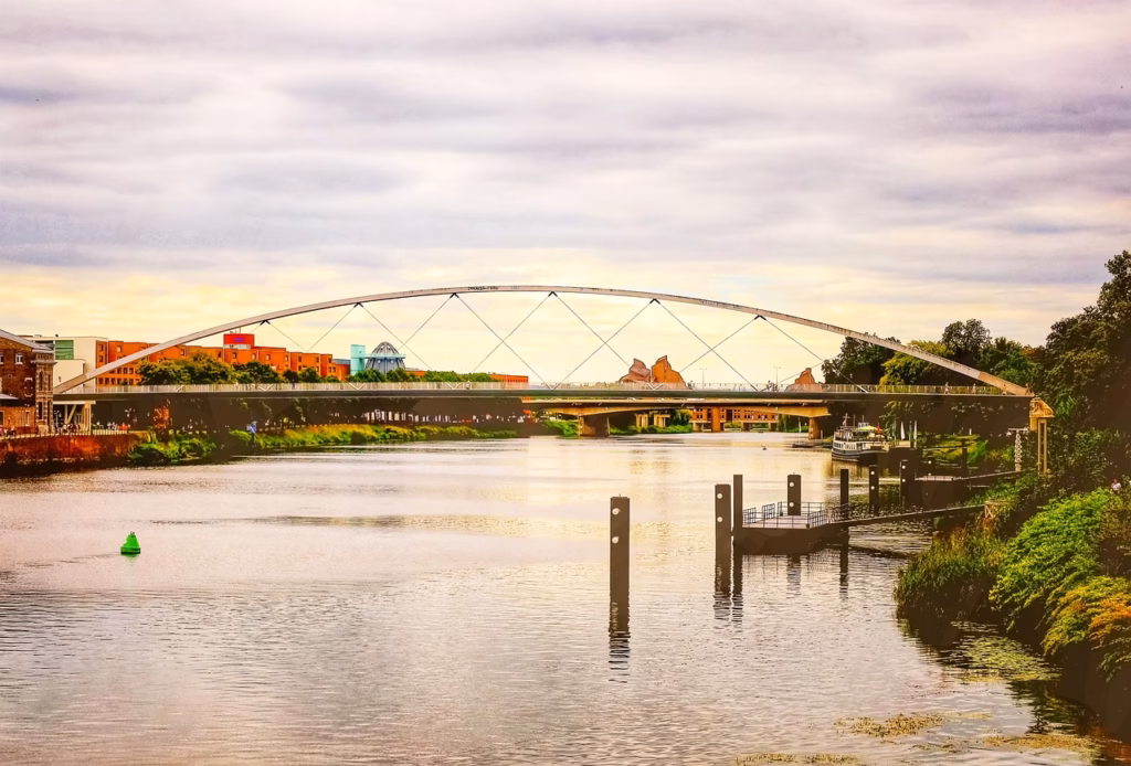 river, bridge, maastricht, maas, city, netherlands