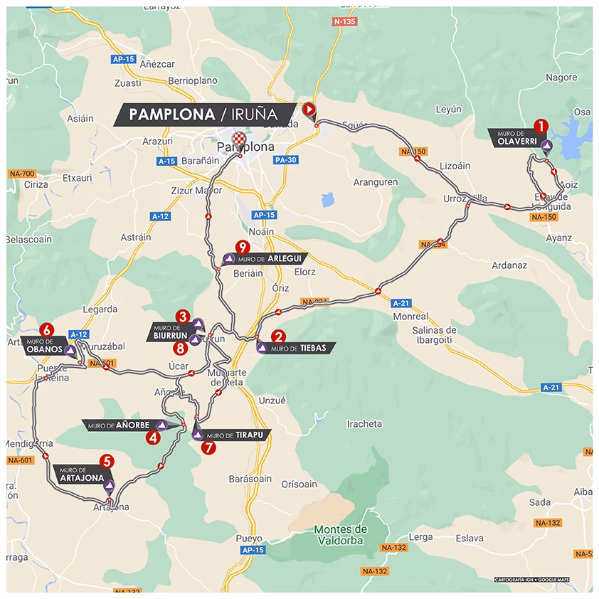 Clasica Femenina Navarra 2026 map