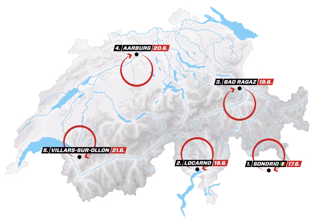 2026 Tour de Suisse Women Route Map