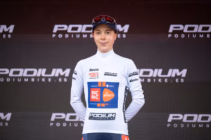 20260503LVF1 - Eleonora Ciabocco White Jersey Vuelta Stage 1