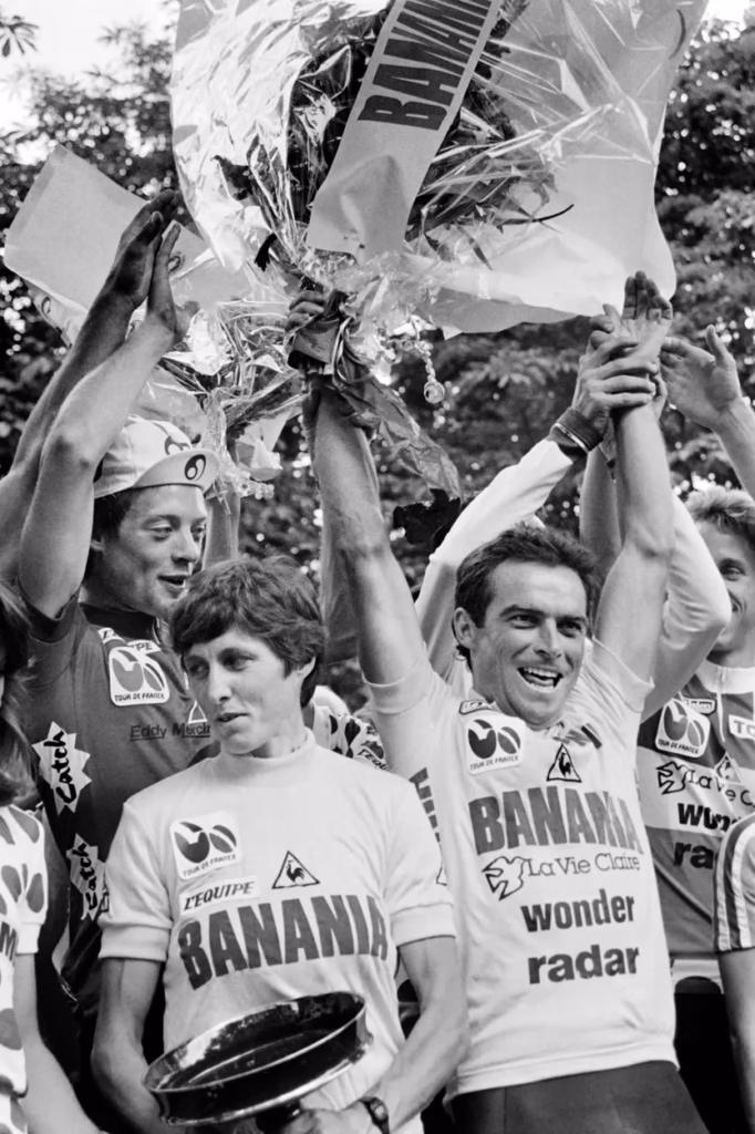 Maria Canins Bernard Hinault Tour de France Podium