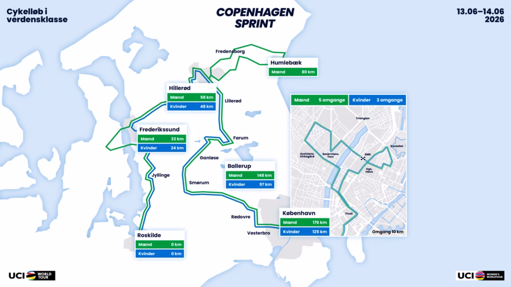 2026 Men's Copenhagen Sprint Route Map