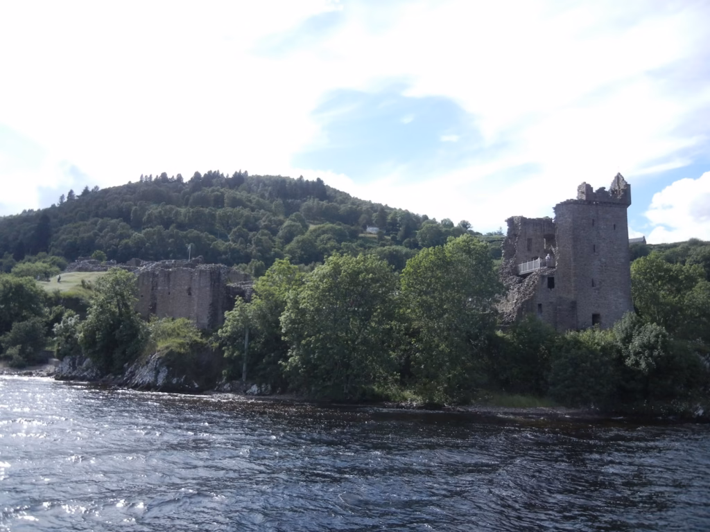 Loch Ness a castle on a hill