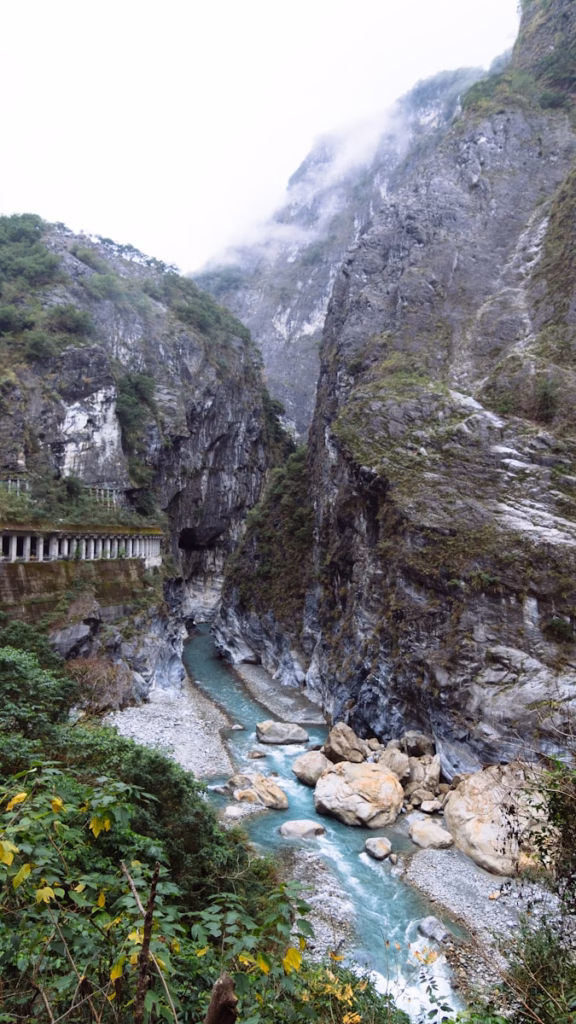 Taroko Gorge A river running through a lush green valley
