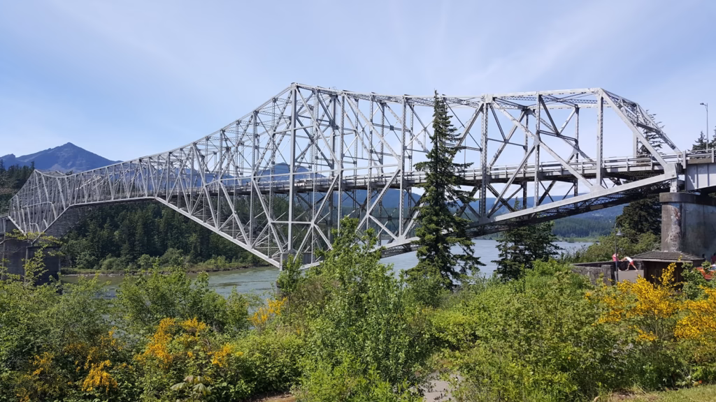 a bridge over a river