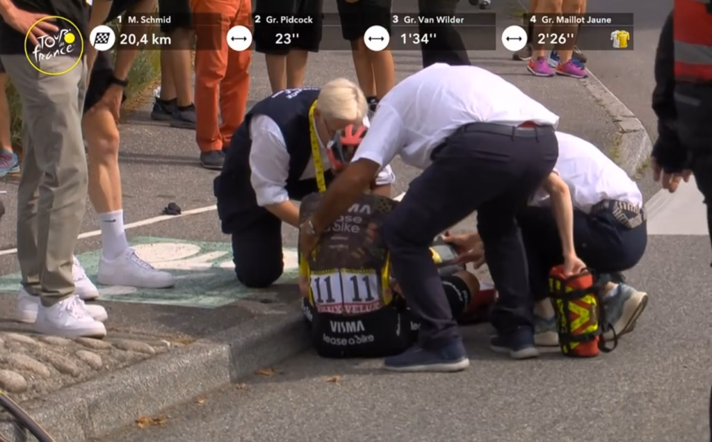 Jonas VIngegaard crash floor