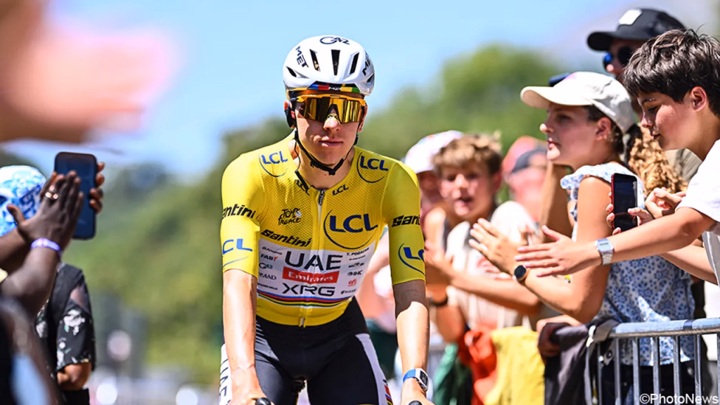 Why is Tadej Pogačar wearing black bib shorts at the Tour de France? Why is Tadej Pogačar wearing black bib shorts at the Tour de France?