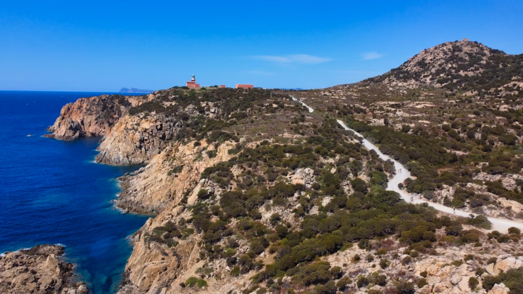 Sardinia green and brown mountain beside blue sea under blue sky during daytime