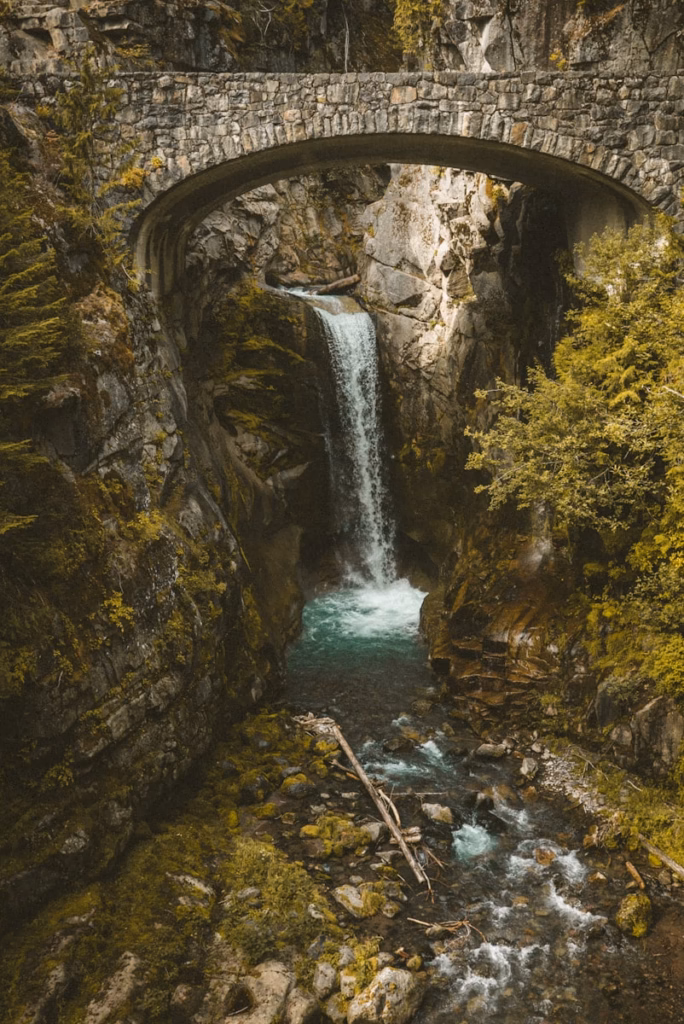 Seattle Washington Cascades water falls between green trees during daytime