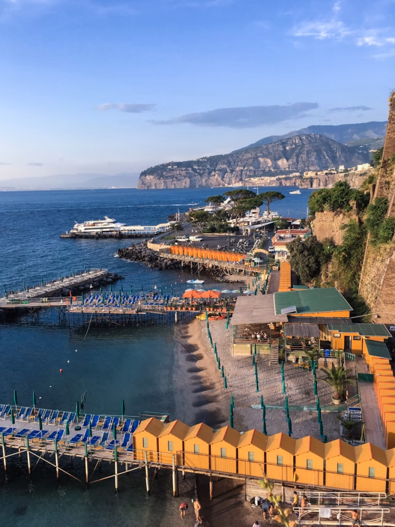 Sorrento aerial photography of a white sand beach resoryt