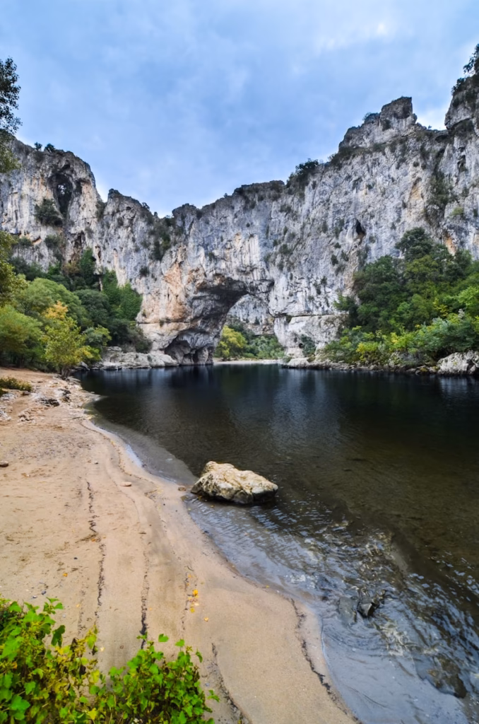 Ardeche France gray rock formation on river during daytime