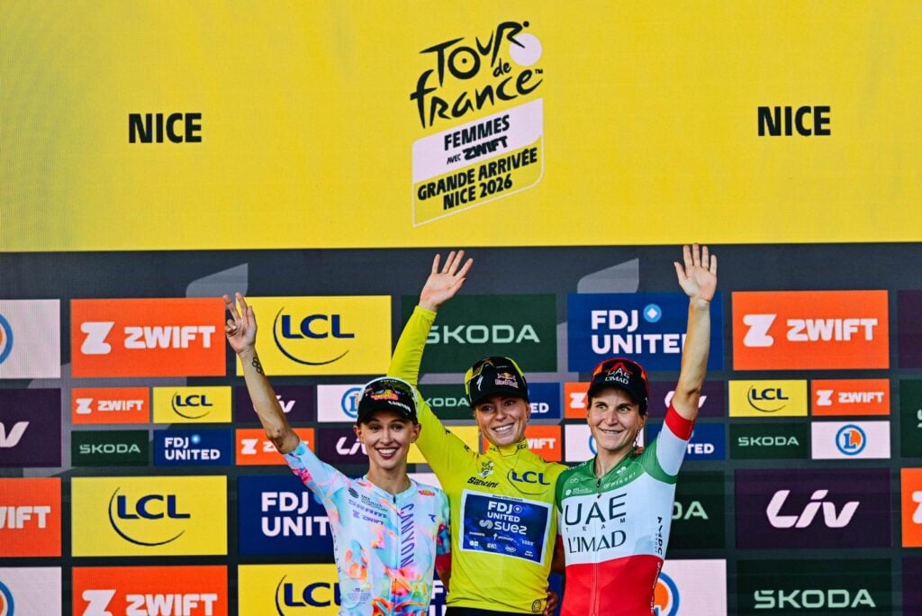 Tour de France Femmes avec Zwift 2026 - Étape 9 - Nice / Nice (99,9 km) - Katarzyna NIEWIADOMA-PHINNEY (CANYON//SRAM), Demi VOLLERING (FDJ UNITED-SUEZ), Elisa LONGO BORGHINI (UAE Team L’IMAD)