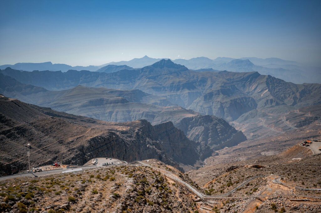 Jebel Jais a scenic view of mountains and a road