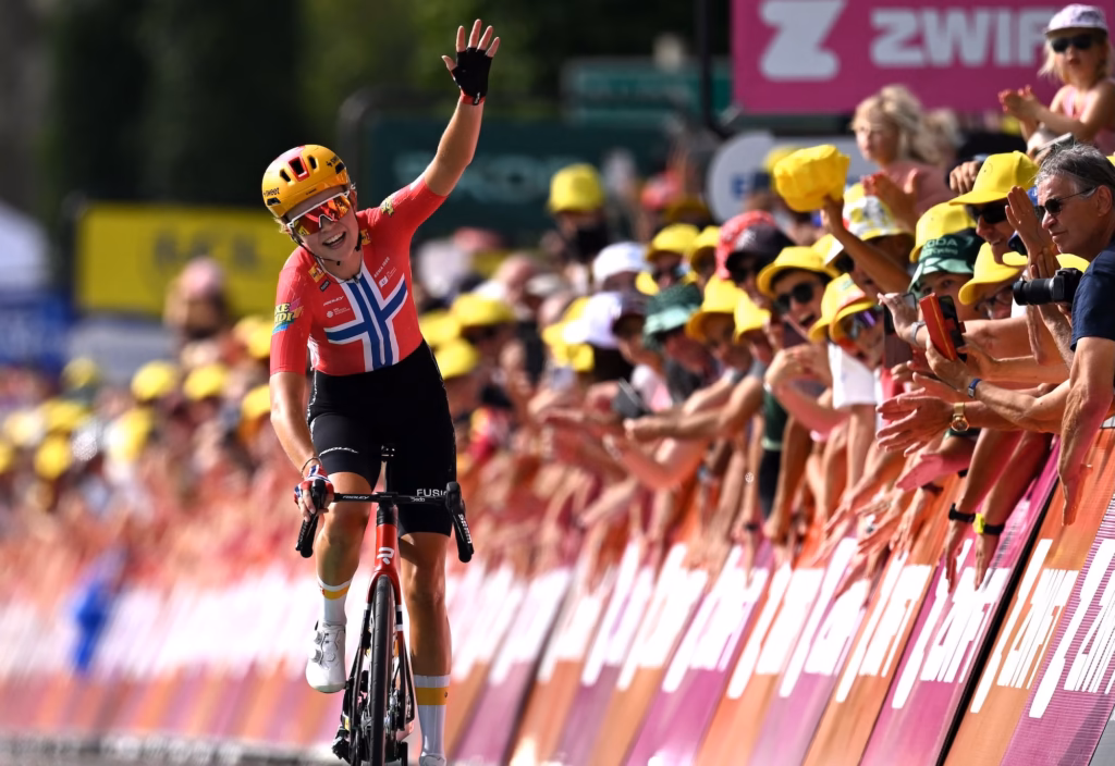 Tour-de-France-Femmes-Sigrid-Haugset-stuns-field-with-long-range-solo-attack-to-land-signature-stage-3-victory-and-swipe-yellow-jersey