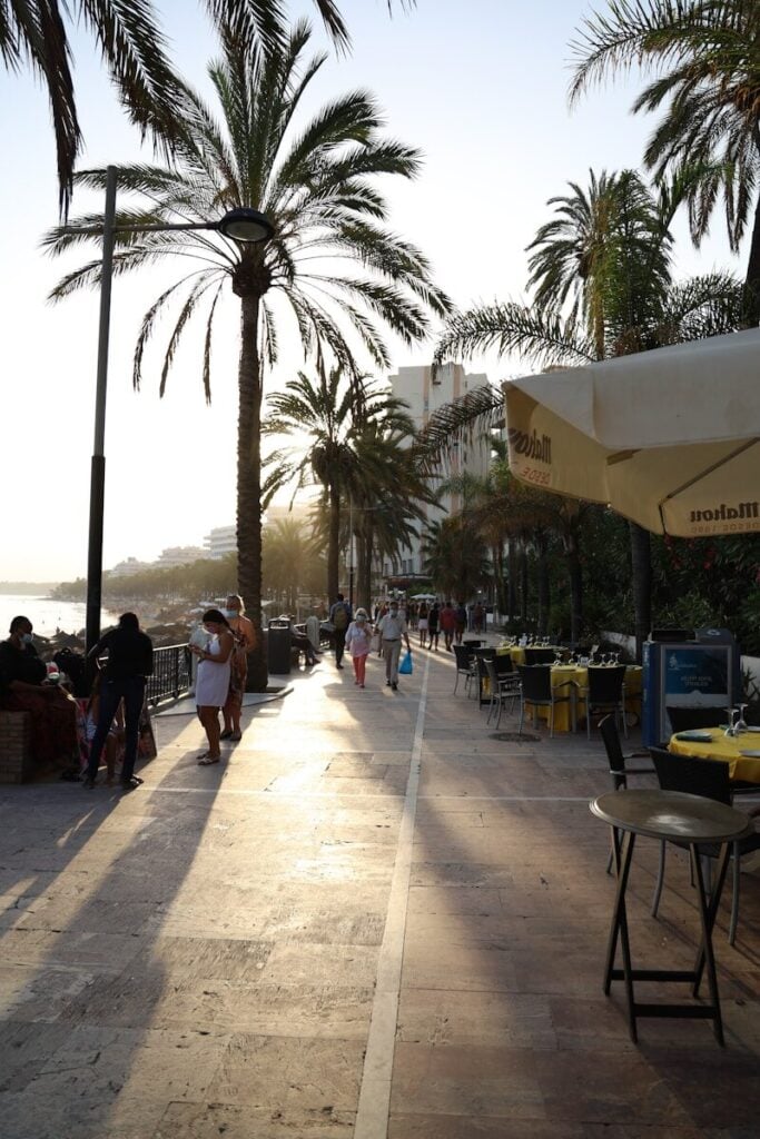 Marbella people walking on street during daytime