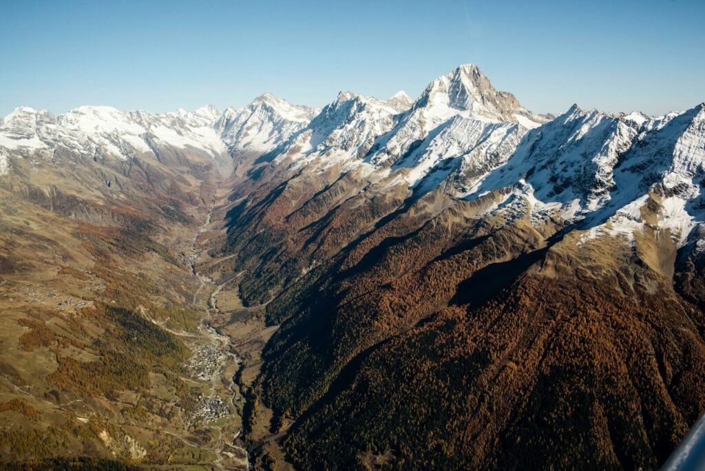 Valais snowy mountain
