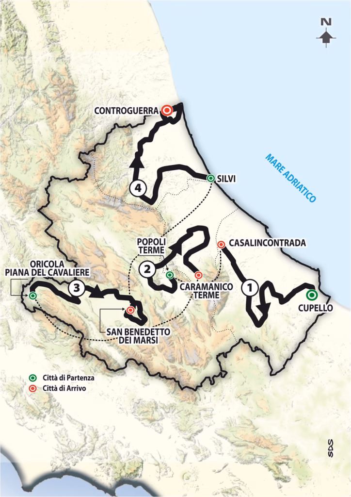 Giro d'Abruzzo 2026 race preview route map