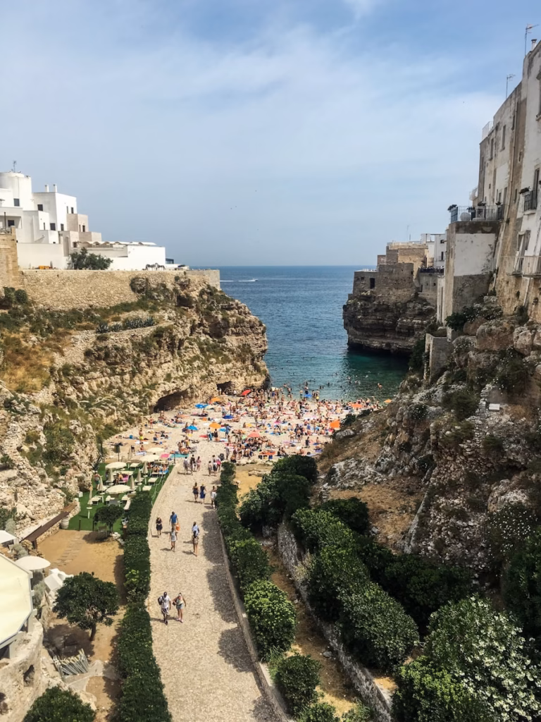 Puglia aerial view of seashore